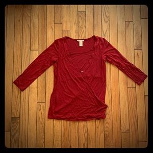 H&M Mama Size S Red Nursing Top